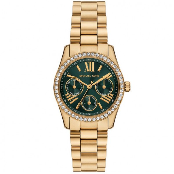 Michael Kors MK4924 Lexington Часовник за жени Michael Kors MK4924 Lexington. Верижка метална в златист цвят. Кварцов механизъм. Водозащита 5 АТМ (душ).
