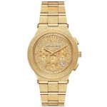Часовник за жени Michael Kors MK7556 Ritz. Верижка метална в златист цвят. Кварцов механизъм. Водозащита 5 АТМ (душ).