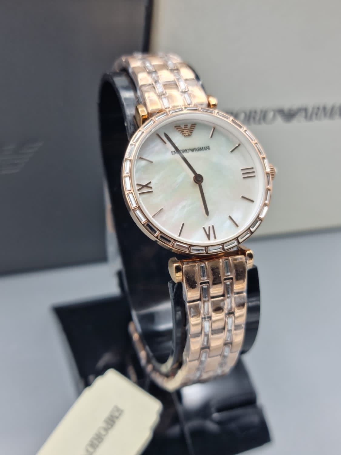 Emporio Armani AR11294 Gianni T-Bar | Златист часовник за жени | Timebox.bg