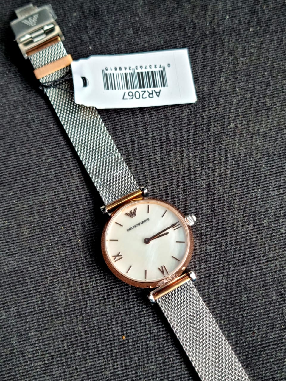 Emporio Armani AR2067 Gianni T-Bar | Сребрист часовник за жени