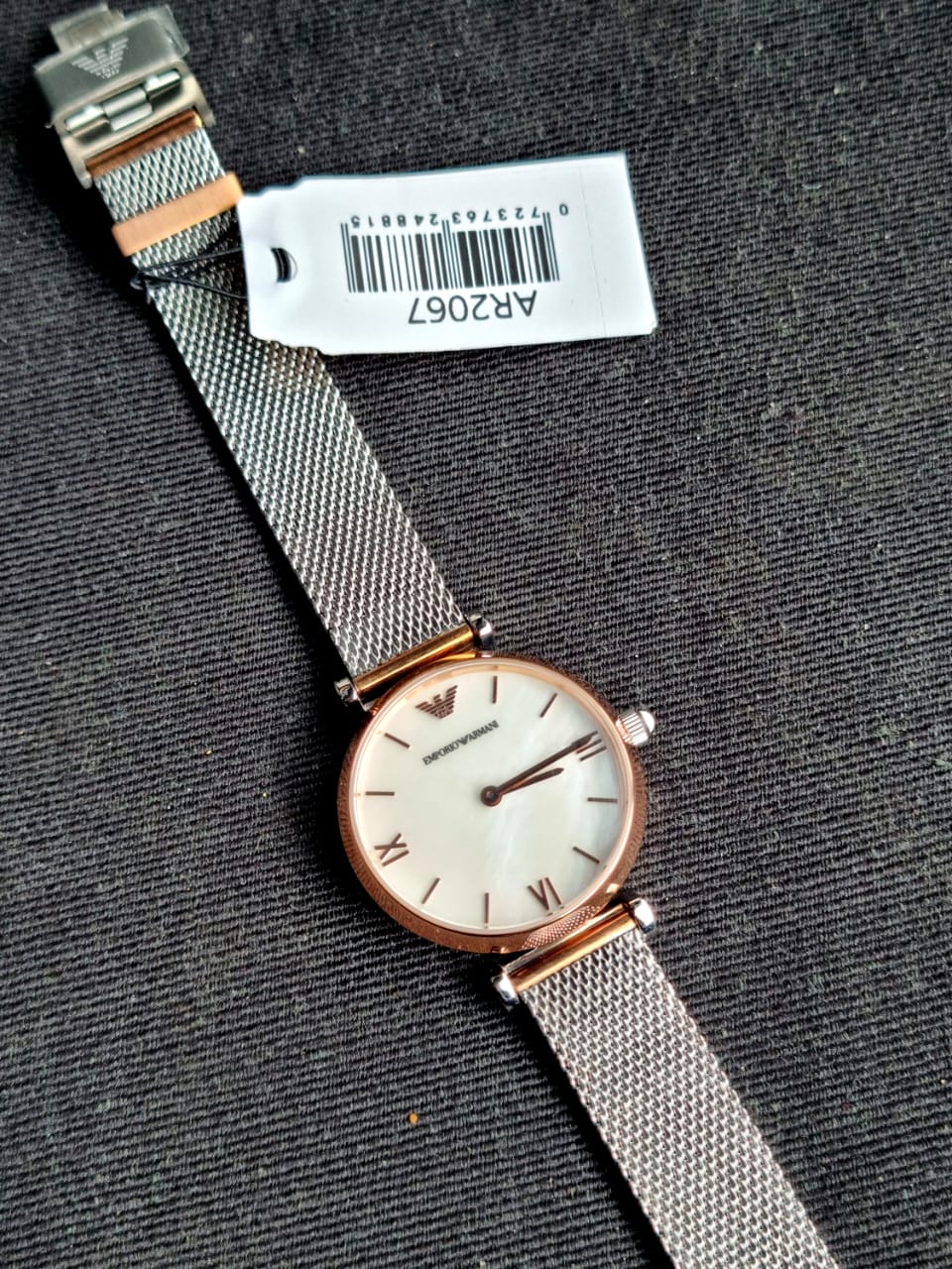 Emporio Armani AR2067 Gianni T-Bar | Сребрист часовник за жени