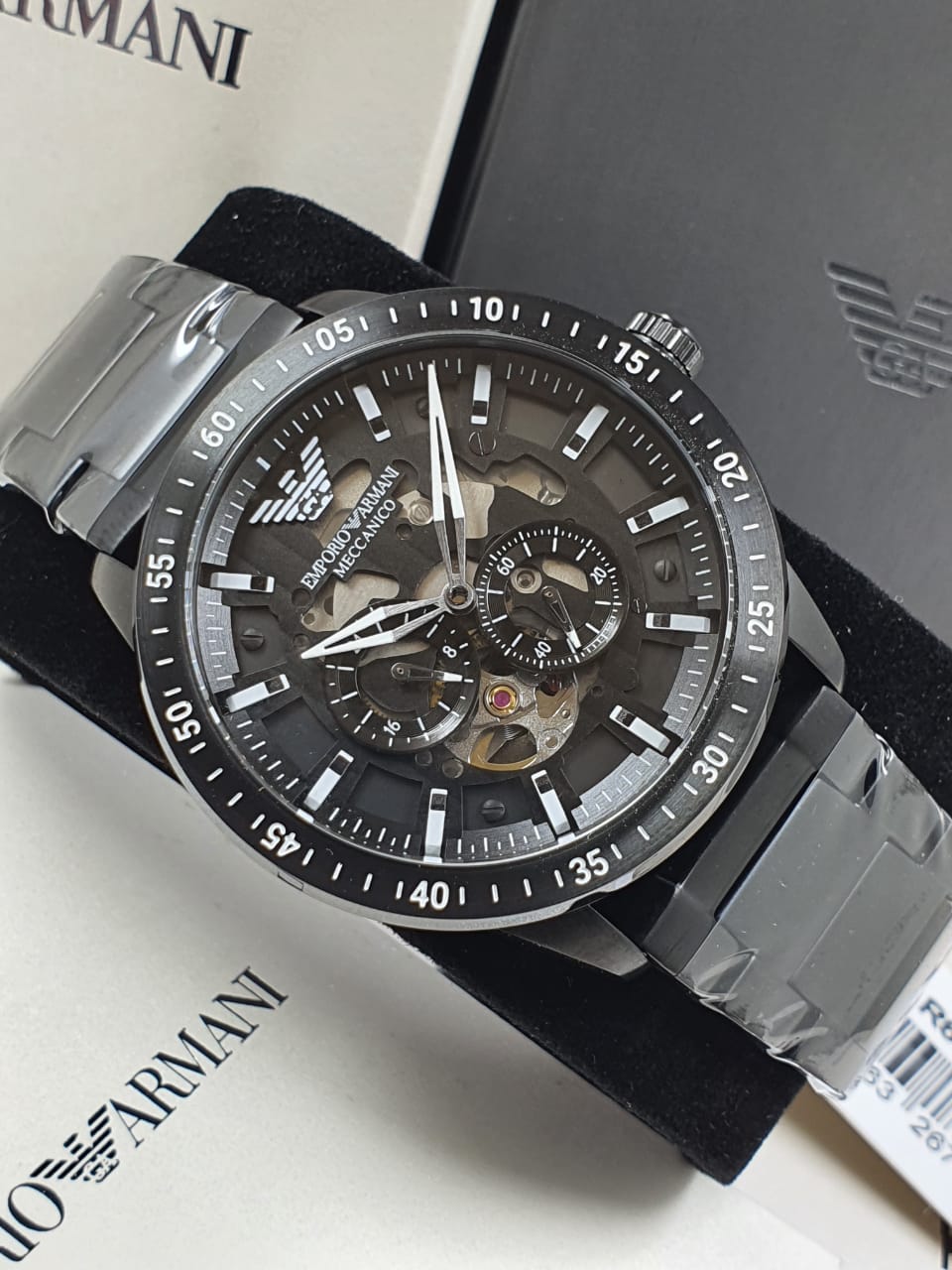 Emporio Armani Mario AR60054 | Черен часовник за мъже