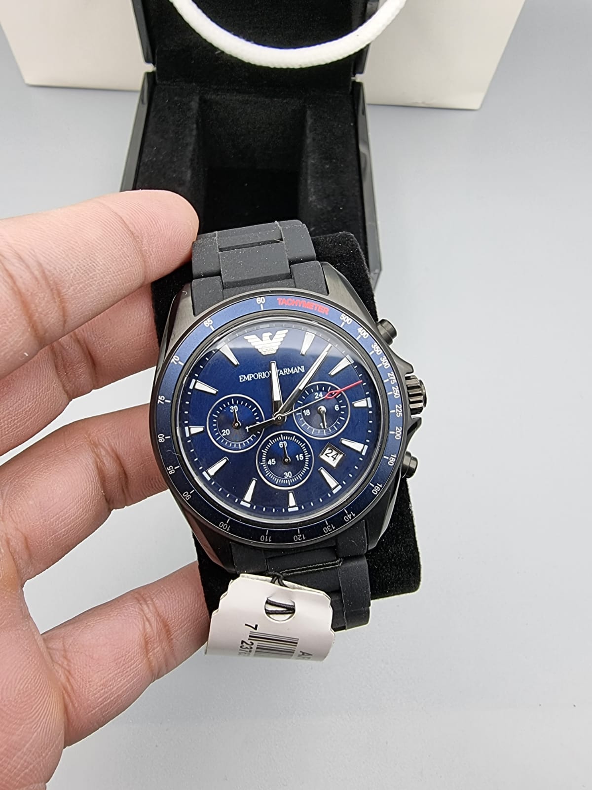 Emporio Armani AR6121 Sigma Chronograph | Черен часовник за мъже