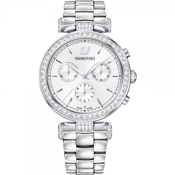 Swarovski 5295363 Era Journey Часовник за жени Swarovski 5295363 Era Journey. Верижка метална в сребрист цвят. Кварцов механизъм. Водозащита 5 АТМ (душ).
