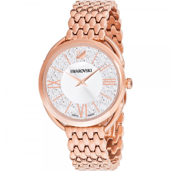 Swarovski 5452465 Crystalline Glam Часовник за жени Swarovski 5452465 Crystalline Glam. Верижка метална в златист цвят. Кварцов механизъм. Водозащита 5 АТМ (душ).