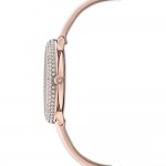 Swarovski 5519223 Crystal Rose Часовник за жени Swarovski 5519223 Crystal Rose. Верижка естествена кожа в розов цвят. Кварцов механизъм. Водозащита 5 АТМ (душ).