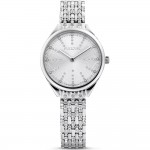 Swarovski 5610490 Attract Часовник за жени Swarovski 5610490 Attract. Верижка метална в сребрист цвят. Кварцов механизъм. Водозащита 5 АТМ (душ).