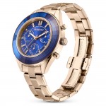 Часовник за жени Swarovski 5632481 Octea Lux Chrono. Верижка метална в златист цвят. Кварцов механизъм. Водозащита 5 АТМ (душ).