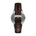 Часовник за мъже Emporio Armani AR11672 Minimalist. Верижка естествена кожа в кафяв цвят. Кварцов механизъм. Водозащита 5 АТМ (душ).