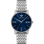 Emporio Armani AR11674 Minimalist Часовник за мъже Emporio Armani AR11674 Minimalist. Верижка метална в сребрист цвят. Кварцов механизъм. Водозащита 5 АТМ (душ).