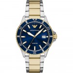 Emporio Armani AR11682 World Explorer Часовник за мъже Emporio Armani AR11682 World Explorer. Верижка метална в златист цвят. Кварцов механизъм. Водозащита 10 АТМ (плуване).