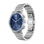 Часовник за мъже Emporio Armani AR11771 Minimalist. Верижка метална в сребрист цвят. Кварцов механизъм. Водозащита 5 АТМ (душ).