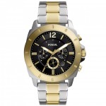 Fossil BQ2815 Privateer Часовник за мъже Fossil BQ2815 Privateer. Верижка метална в златист цвят. Кварцов механизъм. Водозащита 5 АТМ (душ).