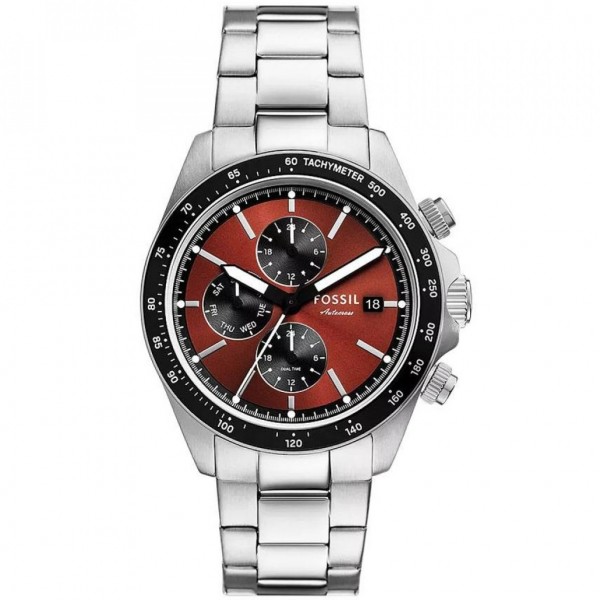 Fossil BQ2895 Autocross Часовник за мъже Fossil BQ2895 Autocross. Верижка метална в сребрист цвят. Кварцов механизъм. Водозащита 5 АТМ (душ).