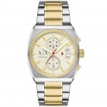 Часовник за мъже Armani Exchange AX2821 Oliver. Верижка метална в златист цвят. Кварцов механизъм. Водозащита 5 АТМ (душ).