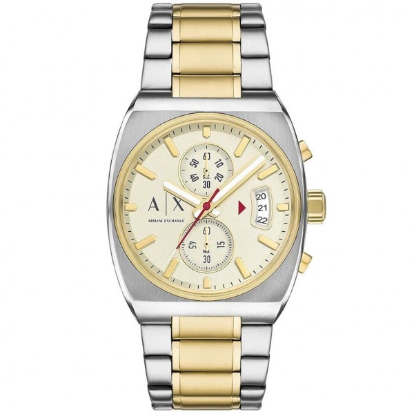 Часовник за мъже Armani Exchange AX2821 Oliver. Верижка метална в златист цвят. Кварцов механизъм. Водозащита 5 АТМ (душ).