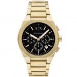 Часовник за мъже Armani Exchange AX4180 Rafael. Верижка метална в златист цвят. Кварцов механизъм. Водозащита 5 АТМ (душ).