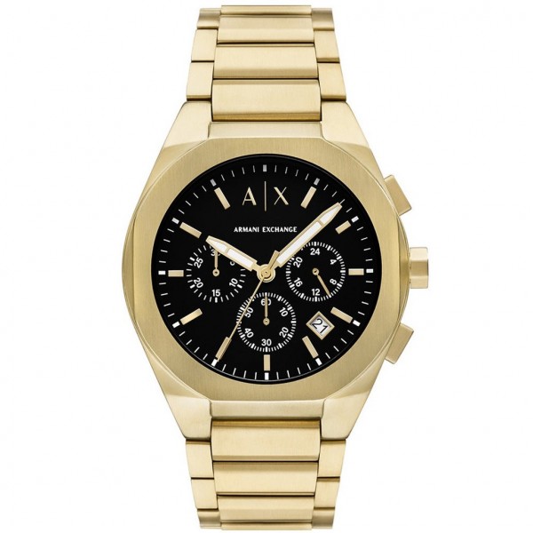 Часовник за мъже Armani Exchange AX4180 Rafael. Верижка метална в златист цвят. Кварцов механизъм. Водозащита 5 АТМ (душ).