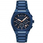 Armani Exchange AX4189 Sync Часовник за мъже Armani Exchange AX4189 Sync. Верижка метална в син цвят. Кварцов механизъм. Водозащита 5 АТМ (душ).
