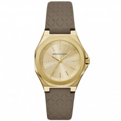 Часовник за жени Armani Exchange AX4617 Andrea. Верижка силиконова в кафяв цвят. Кварцов механизъм. Водозащита 5 АТМ (душ).