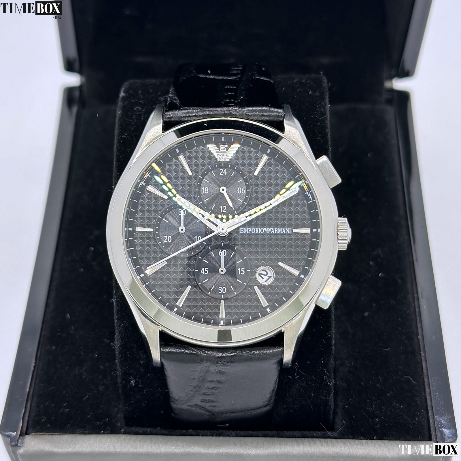 Emporio Armani AR11530 Paolo Chronograph | Черен часовник за мъже