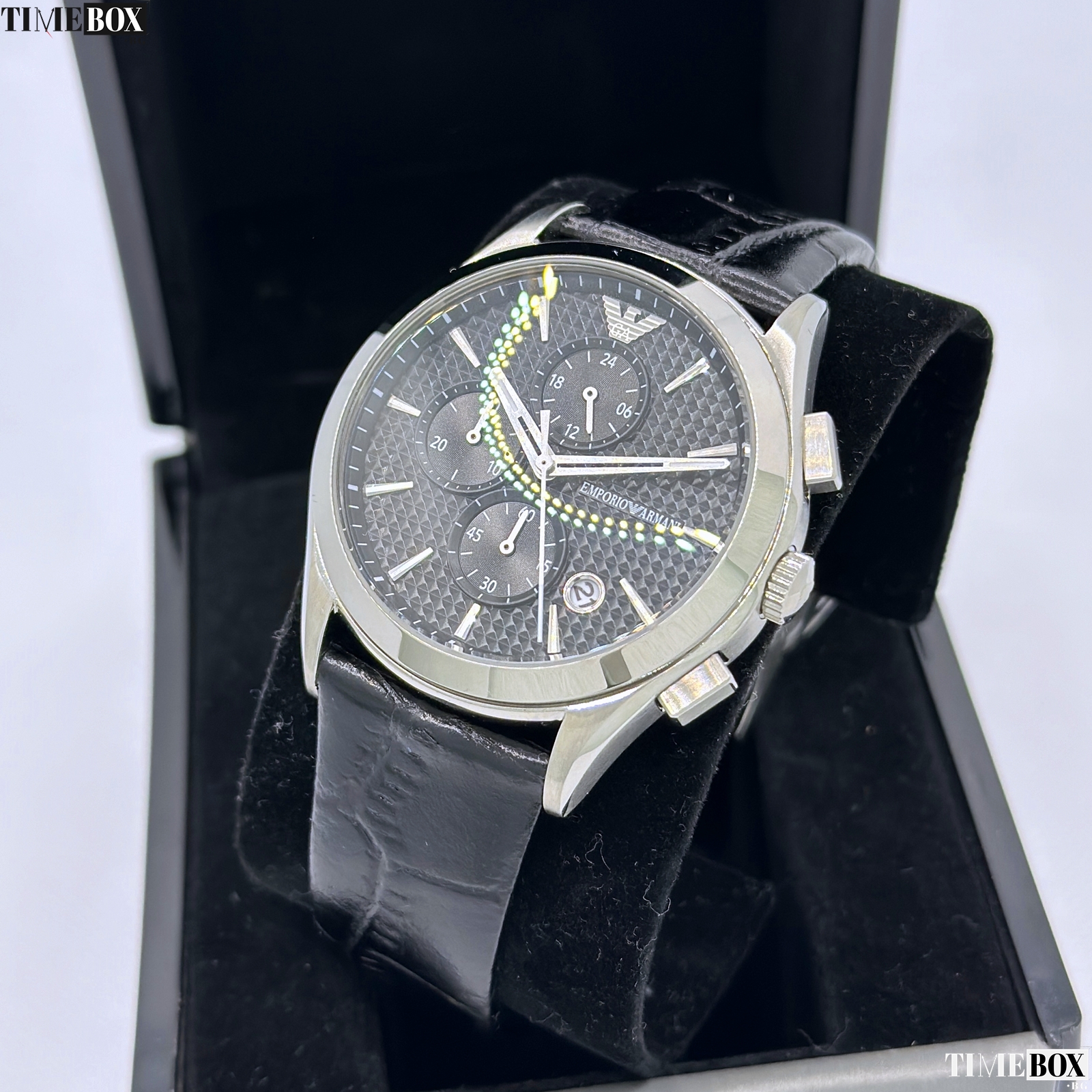 Emporio Armani AR11530 Paolo Chronograph | Черен часовник за мъже