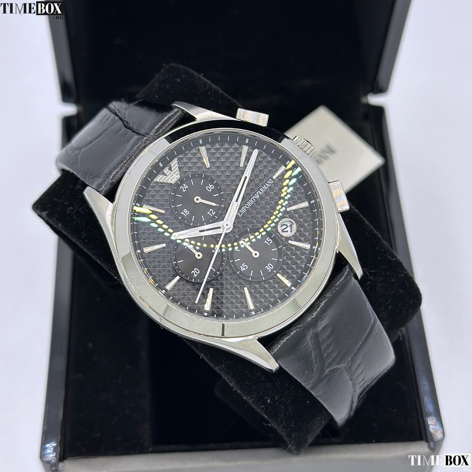 Emporio Armani AR11530 Paolo Chronograph | Черен часовник за мъже