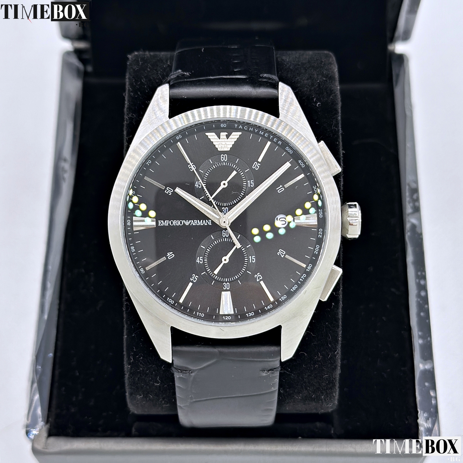 Emporio Armani AR11542 Claudio Chronograph | Черен часовник за мъже