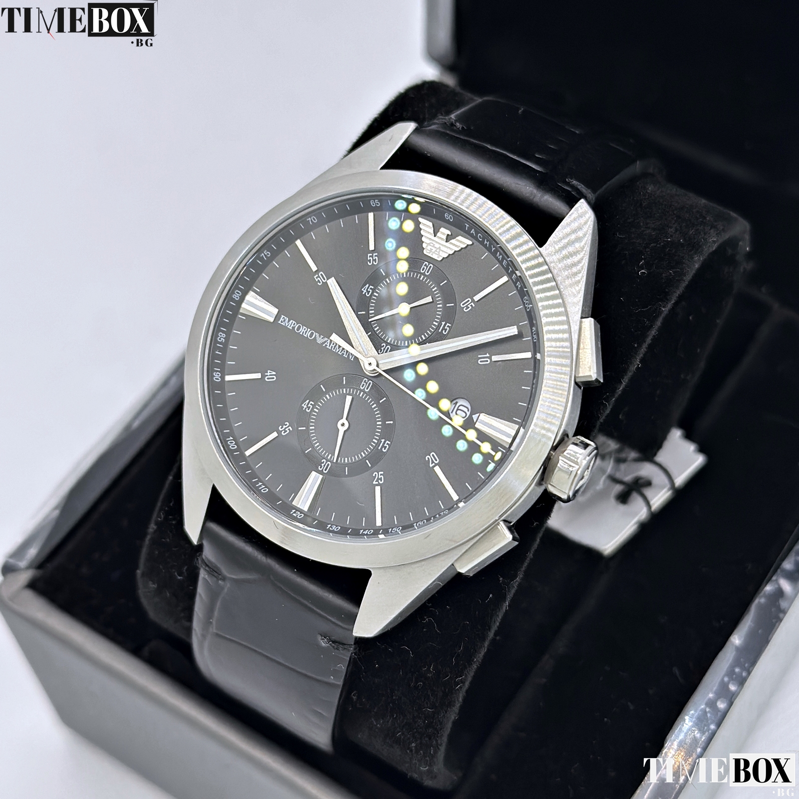 Emporio Armani AR11542 Claudio Chronograph | Черен часовник за мъже
