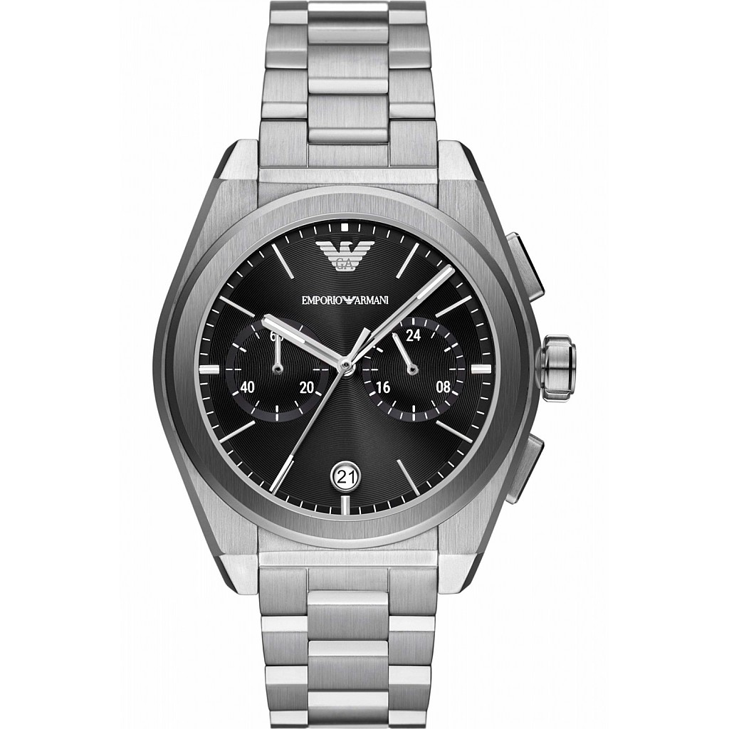 Emporio Armani AR11560 Chronograph Federico | Сребрист часовник за мъже