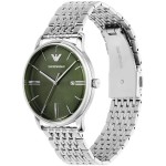 Emporio Armani AR11674 Minimalist Часовник за мъже Emporio Armani AR11674 Minimalist. Верижка метална в сребрист цвят. Кварцов механизъм. Водозащита 5 АТМ (душ).