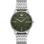 Emporio Armani AR11674 Minimalist Часовник за мъже Emporio Armani AR11674 Minimalist. Верижка метална в сребрист цвят. Кварцов механизъм. Водозащита 5 АТМ (душ).