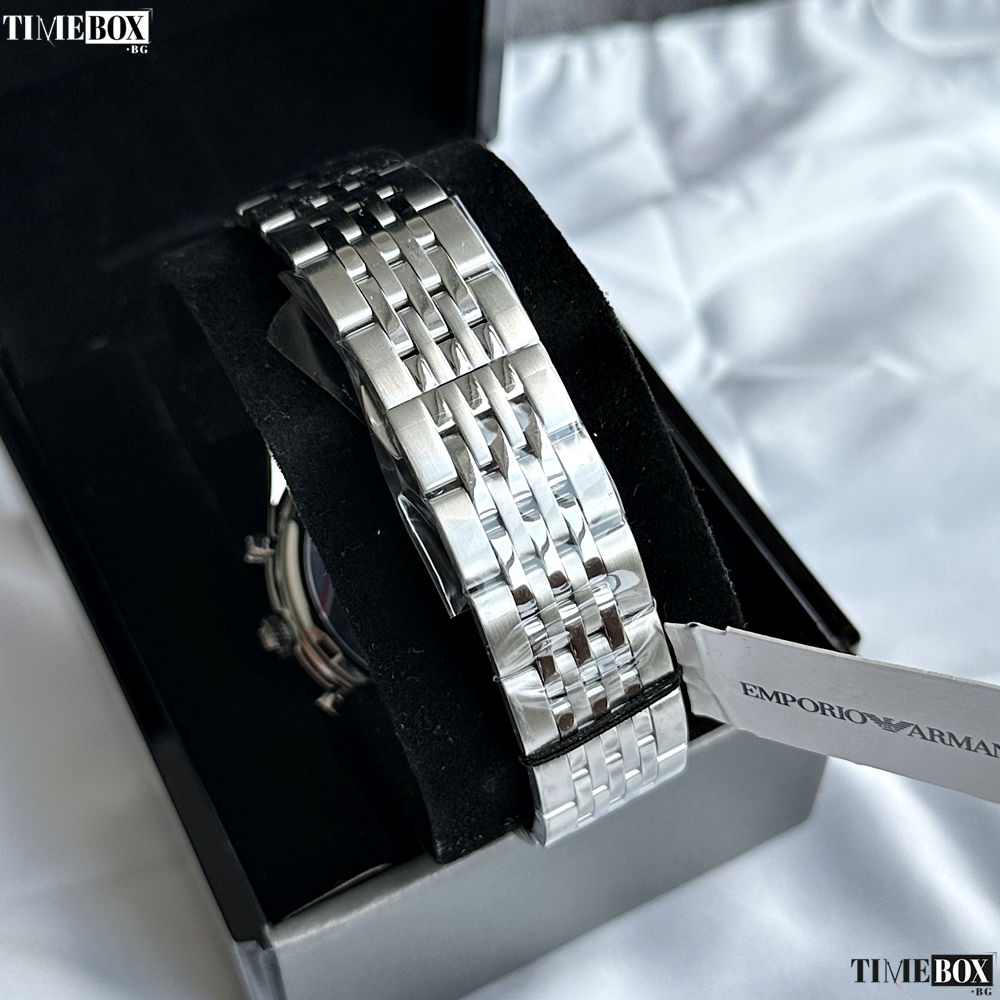 Emporio Armani AR1974 Zeta Chronograph | Сребрист часовник за мъже