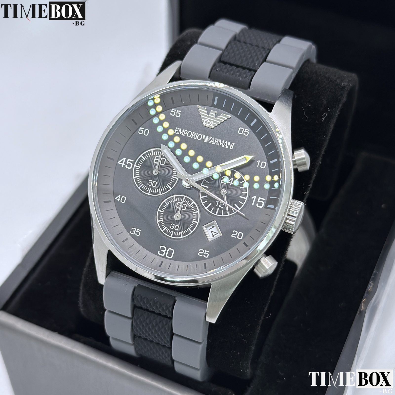 Emporio Armani AR5866 Sportivo Chronograph | Черен часовник за мъже