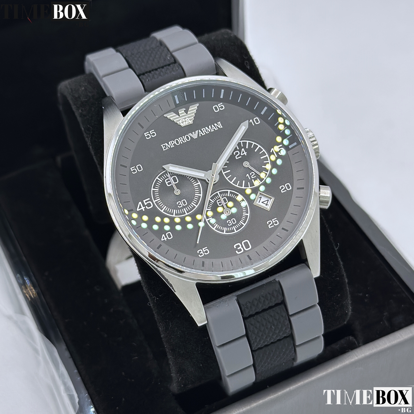 Emporio Armani AR5866 Sportivo Chronograph | Черен часовник за мъже