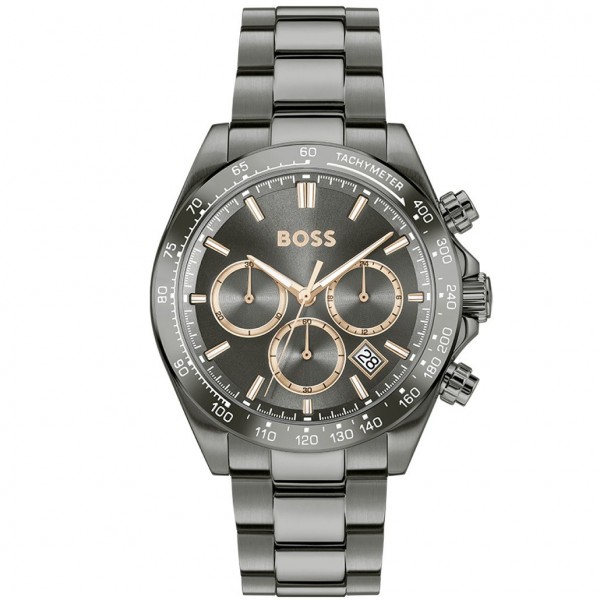 Hugo Boss 1514299 Hero 2.0 Часовник за мъже Hugo Boss 1514299 Hero 2.0. Верижка метална в сив цвят. Кварцов механизъм. Водозащита 5 АТМ (душ).