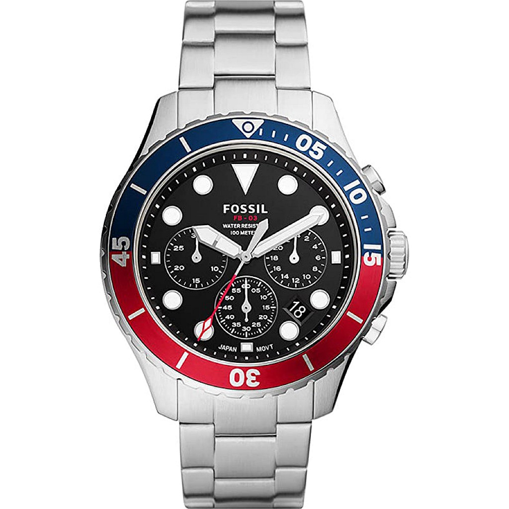 Fossil FB – 03 FS5767 | Сребрист часовник за мъже