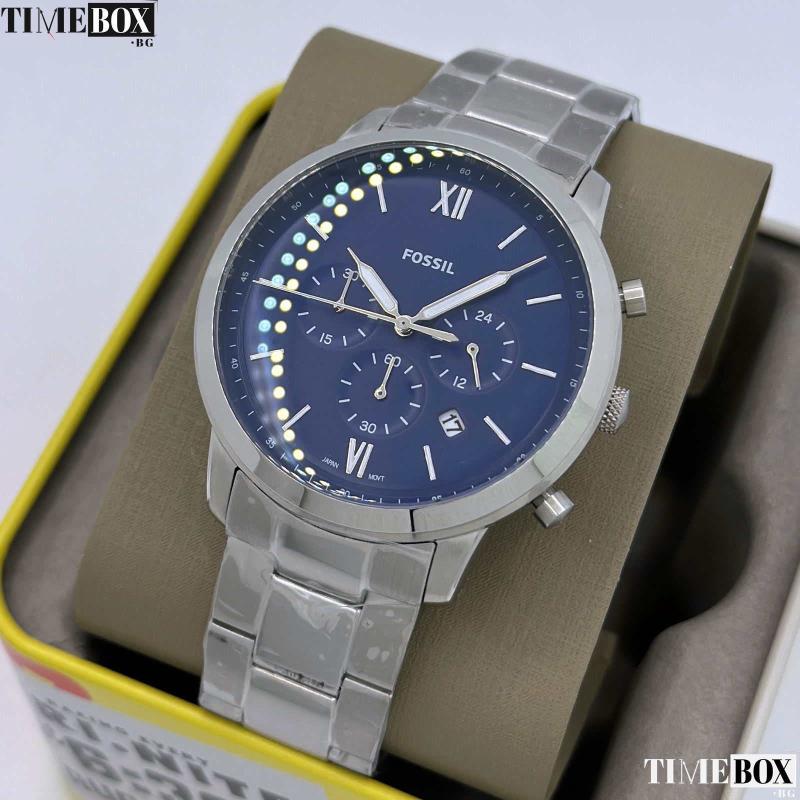 Fossil Neutra Chrono FS5792 | Сребрист часовник за мъже