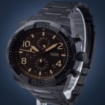 Fossil Bronson FS5876 Часовник за мъже Fossil Bronson FS5876. Верижка метална в черен цвят. Кварцов механизъм. Водозащита 5 АТМ (душ).