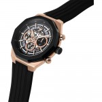 Maserati R8871642003 Stile Часовник за мъже Maserati R8871642003 Stile. Верижка силиконова в черен цвят. Кварцов механизъм. Водозащита 10 АТМ (плуване).