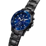 Часовник за мъже Maserati Competizione R8873600005. Верижка метална в черен цвят. Кварцов механизъм. Водозащита 10 АТМ (плуване).