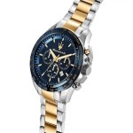 Часовник за мъже Maserati R8873612046 Traguardo. Верижка метална в златист цвят. Кварцов механизъм. Водозащита 10 АТМ (плуване).