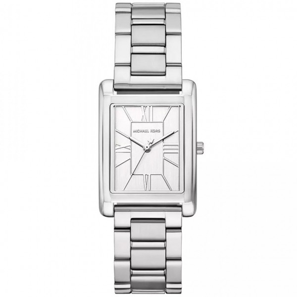 Michael Kors Essex MK4906 Часовник за жени Michael Kors Essex MK4906. Верижка метална в сребрист цвят. Кварцов механизъм. Водозащита 5 АТМ (душ).