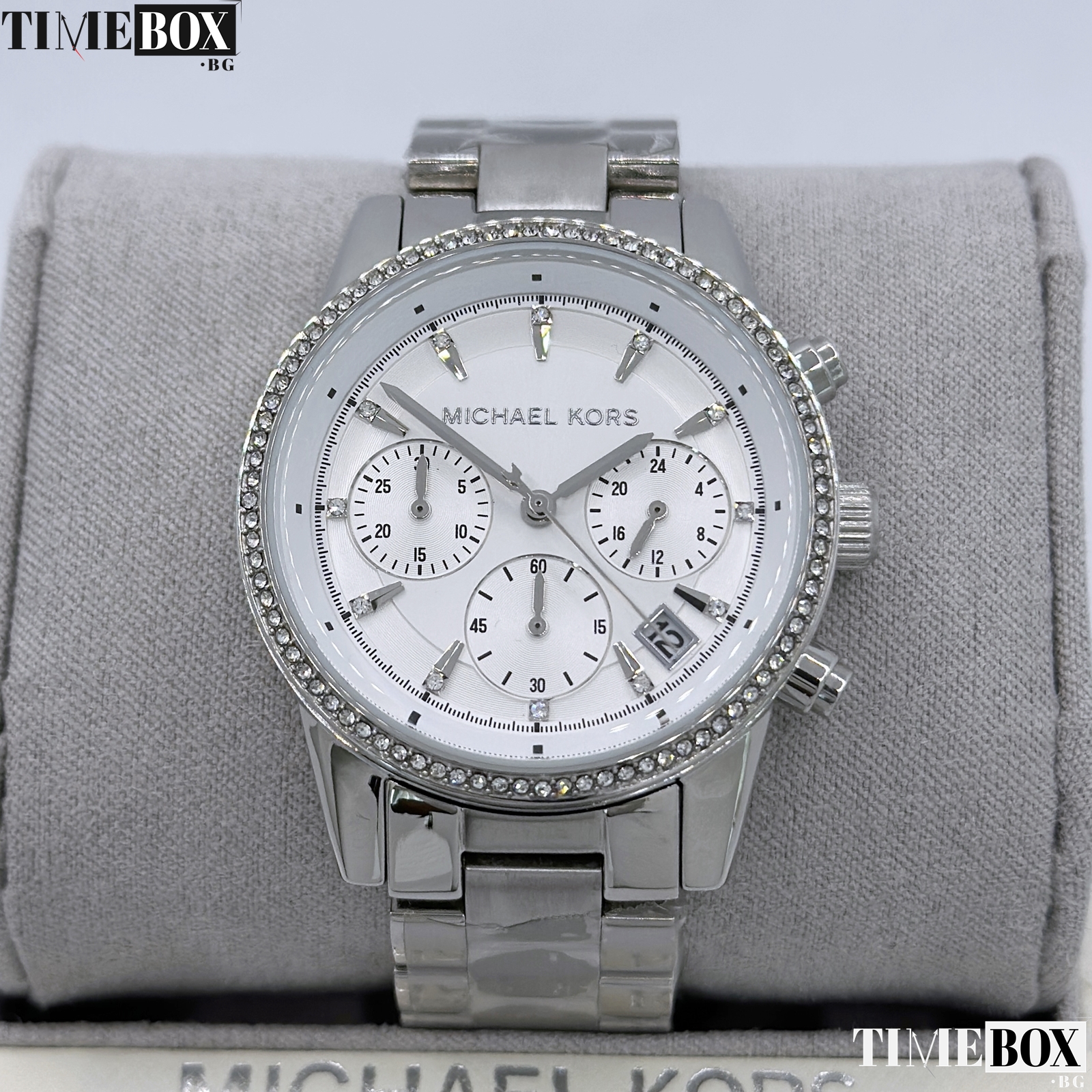 Michael Kors MK6428 Ritz Chronograph | Сребрист часовник за жени