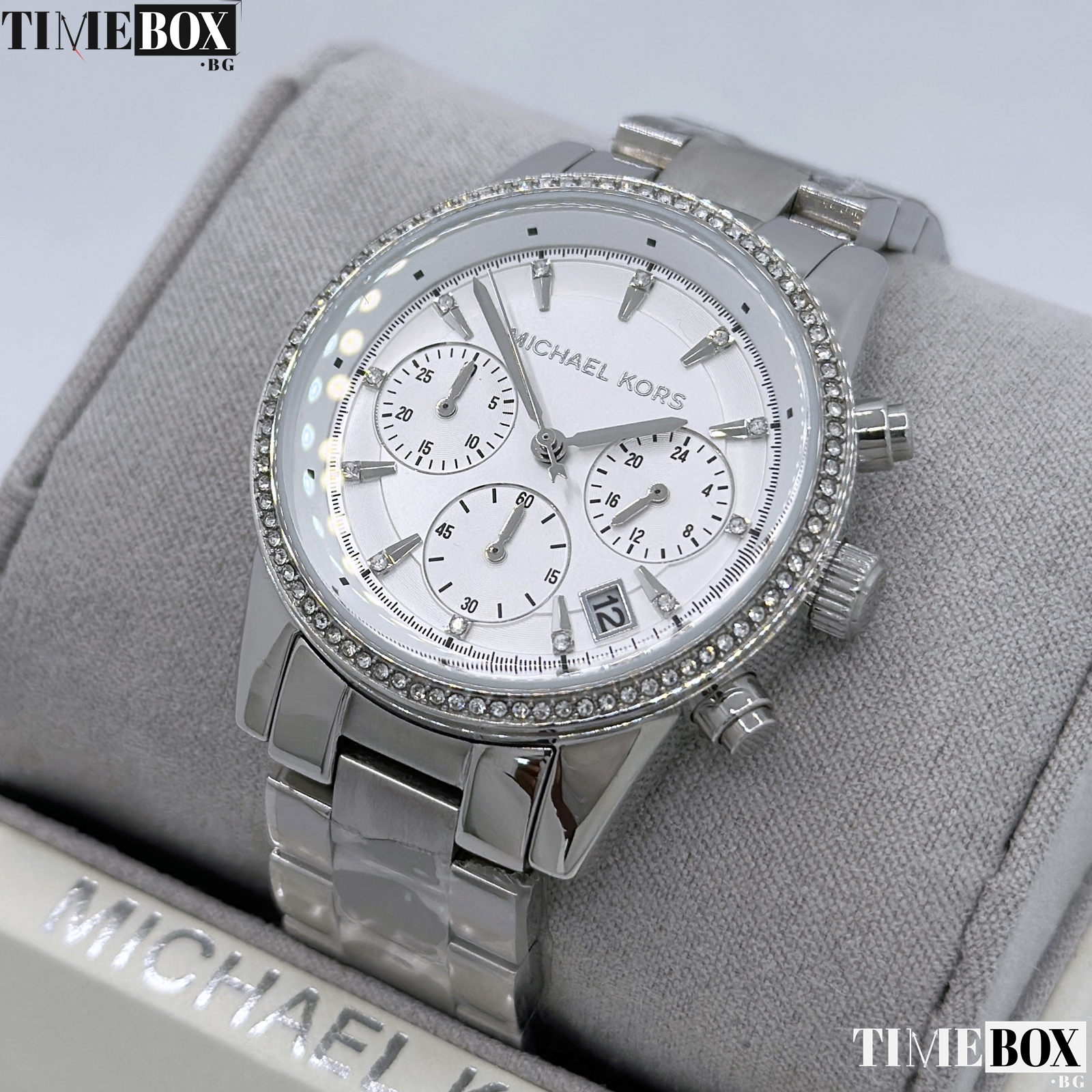 Michael Kors MK6428 Ritz Chronograph | Сребрист часовник за жени