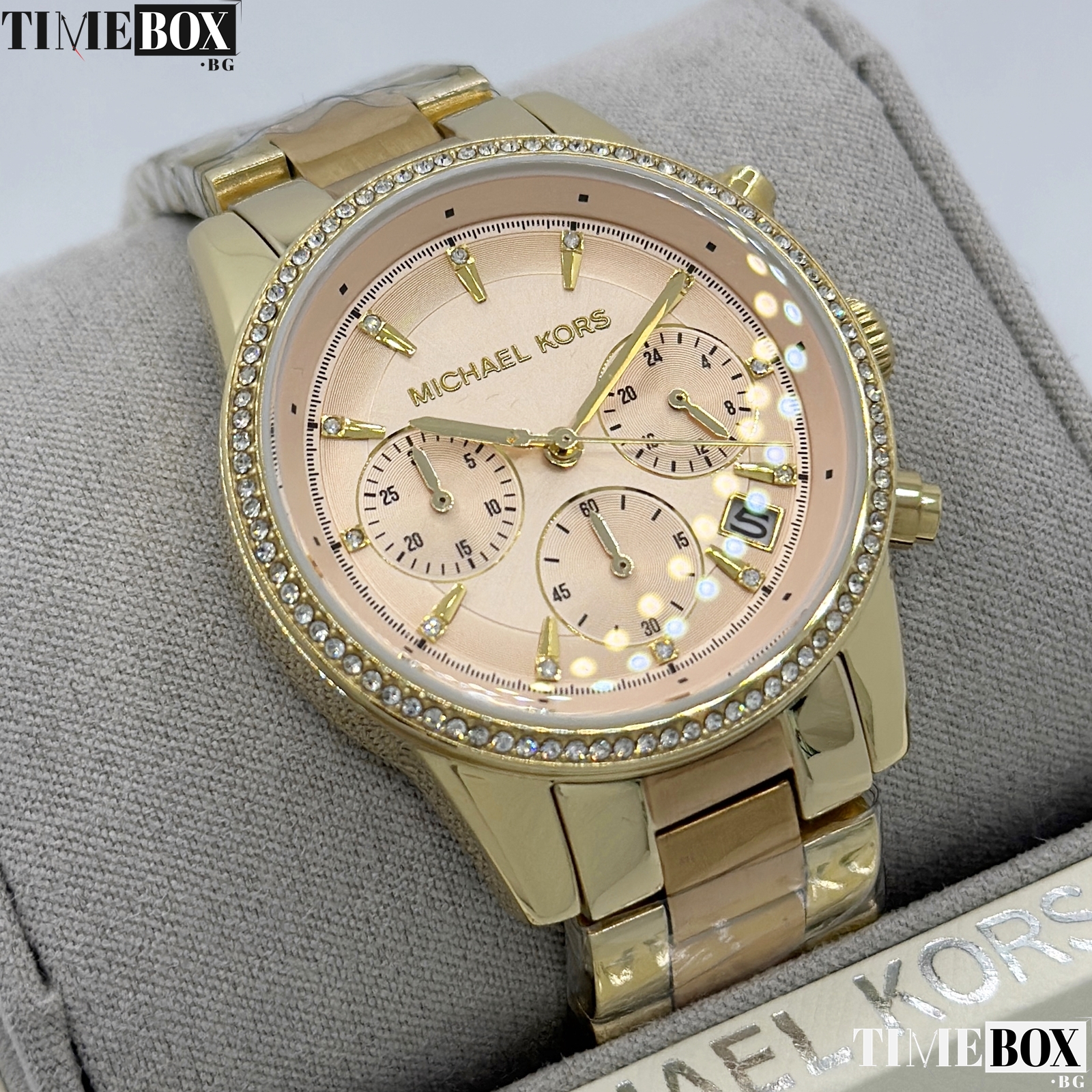 Michael Kors MK6475 Ritz Chronograph | Златист часовник за жени