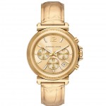Часовник за жени Michael Kors MK7508 Maren. Верижка естествена кожа в златист цвят. Кварцов механизъм. Водозащита 5 АТМ (душ).