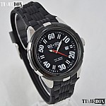 Часовник за мъже SO&CO SoHo Quartz Date Rubber 5005.1. Верижка силиконова в черен цвят. Кварцов механизъм. Водозащита 10 АТМ (плуване).