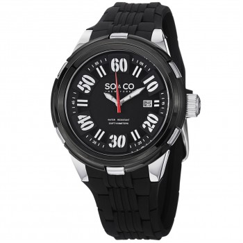 SO&CO SoHo Quartz Date Rubber 5005.1