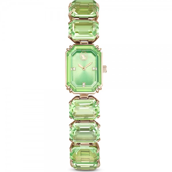 Swarovski 5630834 Millenia Часовник за жени Swarovski 5630834 Millenia. Верижка метална в златист цвят. Кварцов механизъм. Водозащита 5 АТМ (душ).